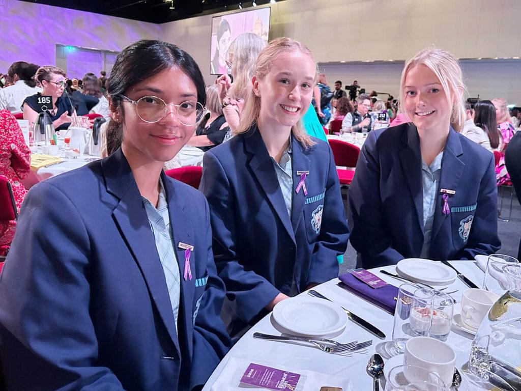 Students from Sacred Heart at the Adelaide IWD breakfast hosted by Penny Wong