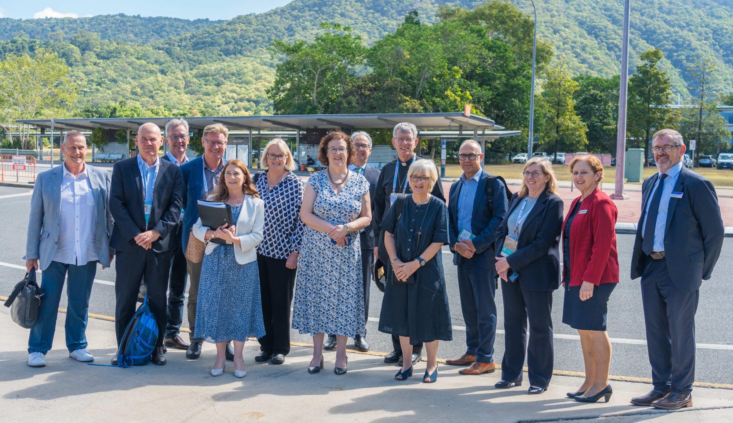 NCEC Commissioners with Principal Loretta Graham. 
